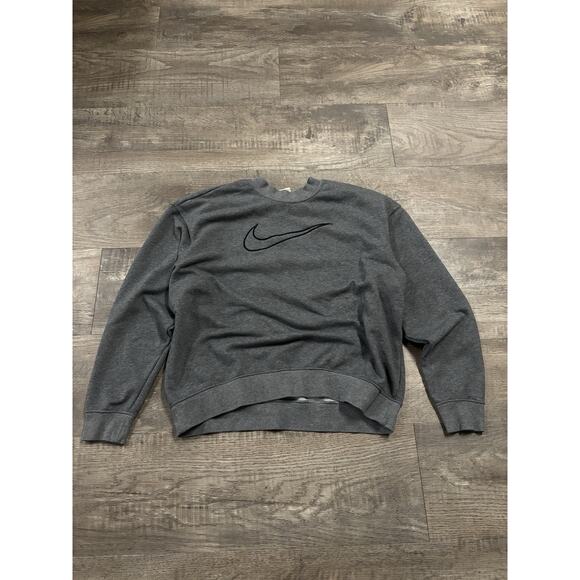 Nike Crewneck Grey Center Swoosh Size Xs Women’s - Picture 1 of 5